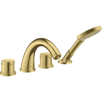 Axor Starck Смеситель для ванны, на 4 отв., с ручным душем, цвет: шлифованная медь 10451950