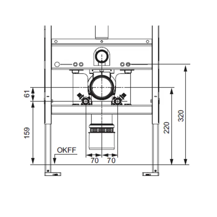 Монтажный комплектдля установки с застенными модулямидля монтажа сухим способом Tece 9880046