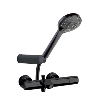 Смеситель для ванны Ramonsoler Tzar с душевым комплектом чёрный 340501BTNM