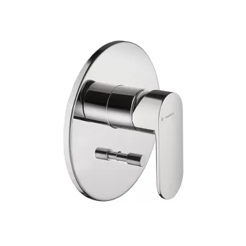 Встроенный однорычажный смеситель PIANO для душа с переключателем Kerama Marazzi на 2 источника внешняя и внутренняя части, хром 69370KM.21.018