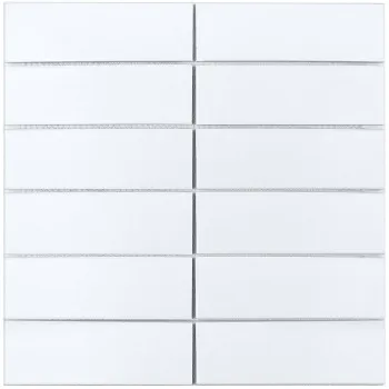 Керамическая мозаика Starmosaic Brick & Metro 47x147 White Matt (v-vw56000) 300x300x6 шт