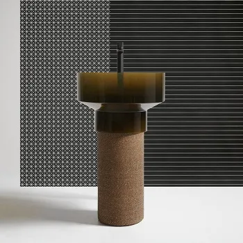 Раковина накладная ANTONIO LUPI Borghi 50х90, Cristalmood, с донным клапаном, цвет Gran Cru А0002470150