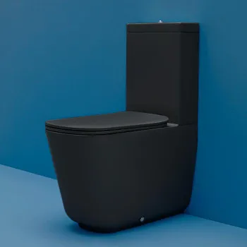 Бачок для унитаза моноблока Kerasan Tribeca без механизма слива, черный матовый 378131