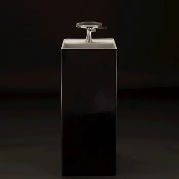 Laufen Kartell Свободност раковина 375х435х900мм без перелива, с 1 отв. под смеситель, цвет: черный глянцевый