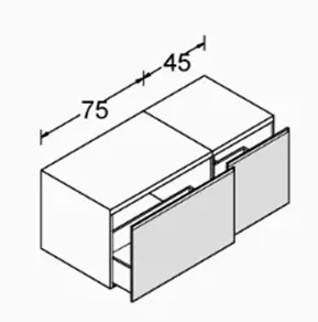 Комплект мебели фабрики Artelinea Skin 1200 500 530 2 2 Blum Legra Box Laminam Opalite 1200 800 34 Optiwhite 2 Bluetooth Raspr017