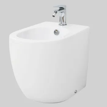 Биде напольное Artceram File 2.0 37х52, 1 отверстие, saniglaze, белый матовый FLB004 05 00