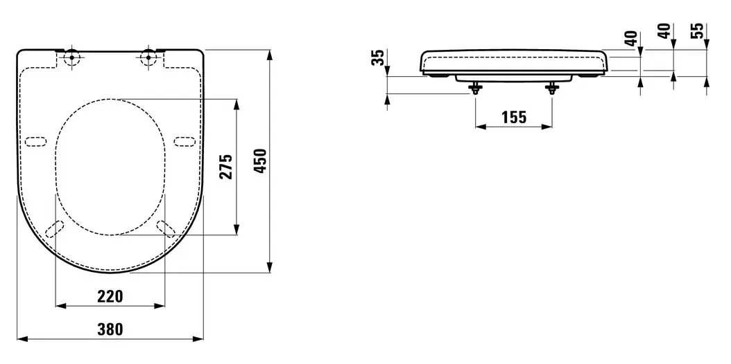 Крышка-сиденье Laufen Pro 8.9695.1.300.000.1 с микролифтом петли хром