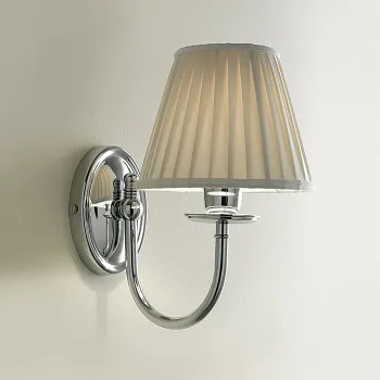 Светильник настенный с абажуром Devon&Devon Jasmine 16x23,5xh25cм IP20 фурнитура, хром DEJASMINCR