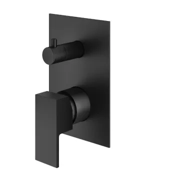 Смеситель для душа Plumberia Selection Tag 2-3 вых.с мех.девиатор, использ.с Box INT9036, накл.100X150mm нерж.сталь, черн.мат, TG1901NO