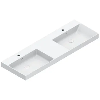 Раковина Catalano Zero 150x50 двойная, с 2 отв, белый глянцевый 121522001