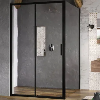 Душевая стенка Ravak Blix Slim X9BM40300Z1 черная