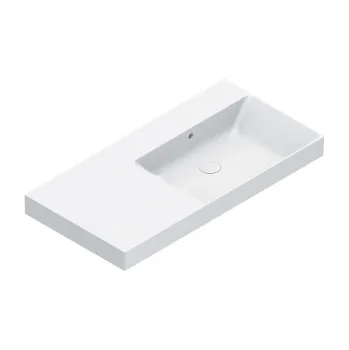 Раковина Catalano Zero 100x50 чаша справа, без отв, белый глянцевый 121030001