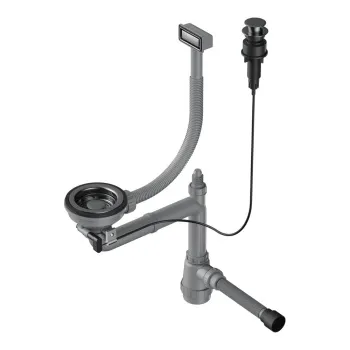 Сифон для мойки Omoikiri WK-1-A-GM вороненая сталь 4956470