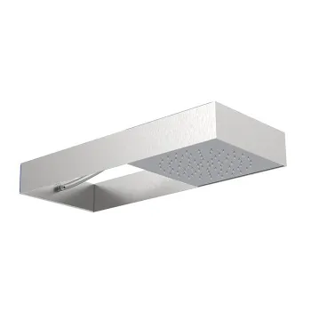 Верхний душ Moove настенного монтажа в раме из брашированной нержавеющей стали Fima Carlo Frattini Wellness передвижной модуль подачи воды, хром F2991SCR