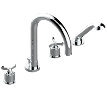 Смеситель на борт ванны THG Hamptons G4R-A02-112BSGBH хром