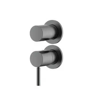 Смеситель для душа NEMO Round Встраиваемый /ванны из стены на 3 потребителя BRUSH GUN METAL NM-2357BGM