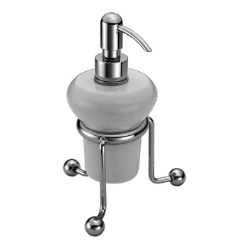 Дозатор настольный керамический Cisal Arcana белый/хром AR09063021