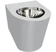 Туалет из нержавеющей стали Nofer без сливного бака глянцевый для МГН 13012.M.B