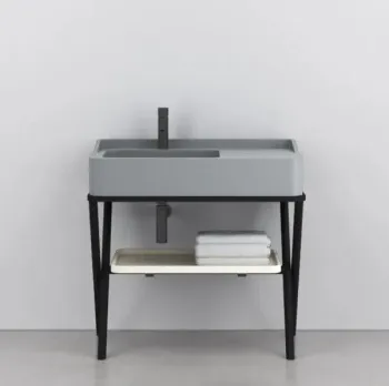 Раковина накладная Cielo Siwa SWLASF BR 90 см серый