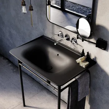 Раковина Kerasan The New Yorker 100x53, с 1 отв под смеситель, черный матовый 564231