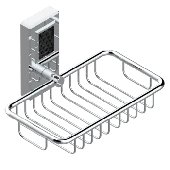 Мыльница-корзина металлическая THG Metropolis Cristal Noir A2L-A02-620 хром