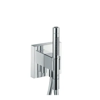 Axor Набор ручного душа: лейка с 2мя режимами, шланг 1,25 м, водорозетка, держатель лейки, цвет: хро