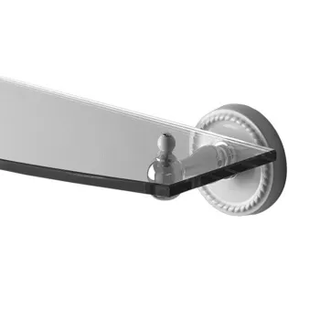 Полочка со стеклом настенная Devon&Devon Dorothy 60 держатели хром/белый DOR410CR