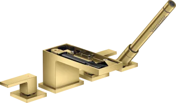 Axor MyEdition Смеситель на борт ванны., на 4 отв., с ручным душем, без панели, цвет: полированное з