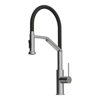 Смеситель для кухни Omoikiri Makkari 2 Plus-SB BN-BL нержавеющая сталь черный 4994494