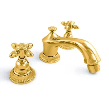 Смеситель для биде Nicolazzi Impero на 3 отверстия, золото 1215GO36