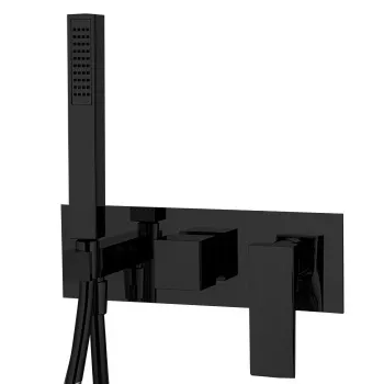 Смеситель для душа Fima Carlo Frattini Zeta встраиваемый, с ручным душем, 2 источника, чёрный матовый F3989WX2NS