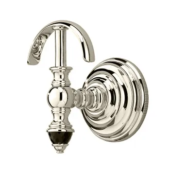 Крючок вешалка Devon&Devon Black Diamond декоративные элементы черного, крючка никель блестящий BLKD522NK