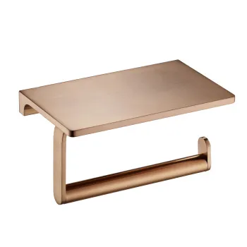 Держатель туалетной бумаги с полкой Benesque Lumiere 70010106 бронза брашированная