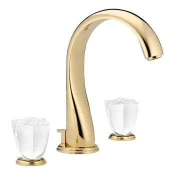 Смеситель для раковины THG Petale De Cristal Clair U6A-F01-151 полированное золото