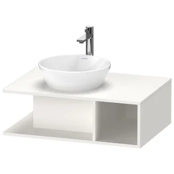 Duravit D-Neo Тумбочка подвесная компакт, 260x800x550 мм, 1 открытое отделение на правой стороне, цвет: белый высокоглянцевый