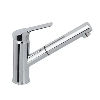 Смеситель для кухни Fima Carlo Frattini Kitchen с выдвижной лейкой, вращающийся излив, хром F3768CR