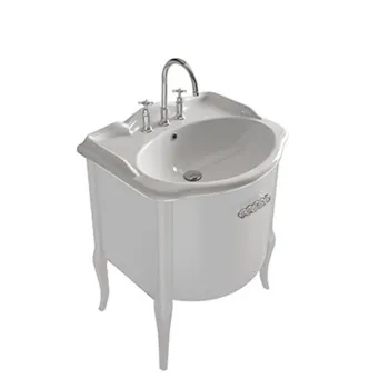 Тумбы под раковину с ножками Globo Paestum 69х56х80см., 1 выдвижной. ящик, ручка хром, белый дуб PS071RB Rovere bianco