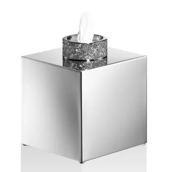 Диспенсер для салфеток Decor Walther Rocks KB 13x13x15.6 с кристаллами Swarovski&reg;, хром 934400