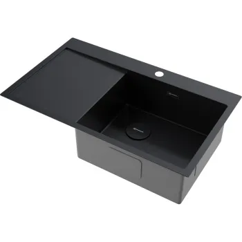 Мойка кухонная Omoikiri Akisame 86-R Side-GB графит 4997044