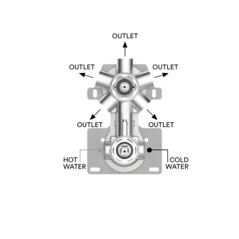 Встройка монорычажная Bossini Nobu для установки на стену из гипсокартона.
