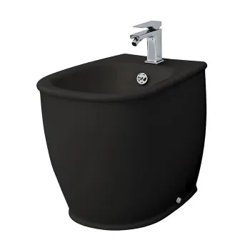 Биде напольное Artceram Azuley 36х52, c креплением, с 1 отв. черный AZB002 03 00 nero*1