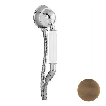 Душевой гарнитур Cisal Arcana Toscana ручная лейка,шланг 120 см,вывод с держателем, бронза TS00303027 Акция