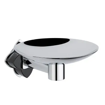 Мыльница металлическая THG Petale De Cristal Noir U6D-A02-546GM хром