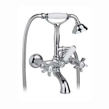 Смеситель настенный с душем для ванны Nicolazzi Dames Anglaises 2 1401CR18 хром