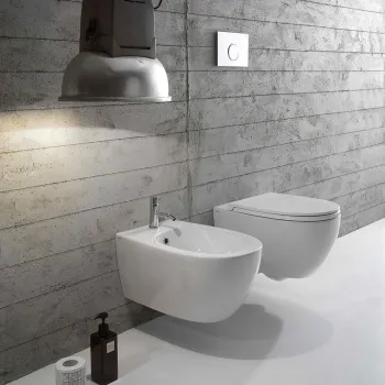 Биде подвесное Globo 4ALL 54х36см, с 1 отв. под смеситель, с системой скрытого крепежа, белый MDS09.BI*1