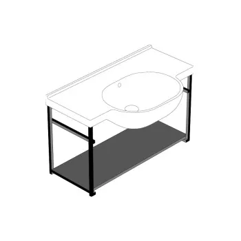 Консоль для раковины Globo Mode ME080 размер 767 см крепление в комплекте цвет черный ME002SAR