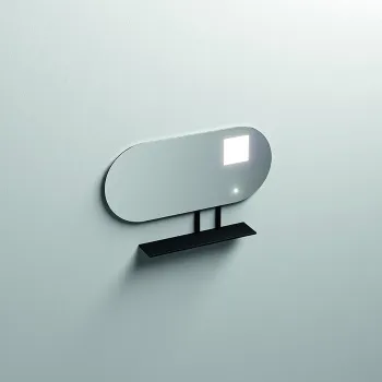 Зеркало Kerasan 100х61 cм, с черной матовой полкой, с LED подсветкой и сенс выкл. 933031