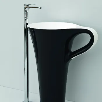 Раковина Artceram CUP 70х50х85, без отв., черно-белый OSL004 01 50