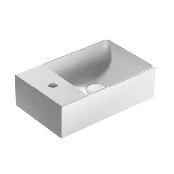 Раковина подвесная Globo T-Edge 40x25см., sd, белый глянцевый B6R41.BI