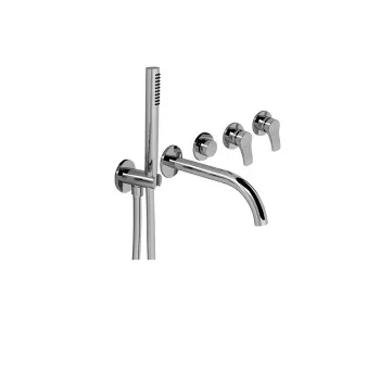 Смеситель для ванны Fantini Al/23 встраиваемый, на 2 источника, излив 190, наружная часть, хром 26 02 B719B